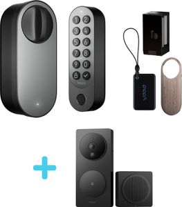 AQARA Smartlock U200 Kit Schwarz und Smarte Video-Türklingel G4