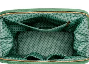 Pip Studio Cosmetic Purse Extra Large Velvet Quilted Green 30x20.7x13.8cm AL