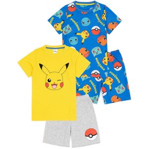 Pokémon - Pyžamo s kraťasmi pre deti (2-pack) NS7565 (140) (Viacfarebné)