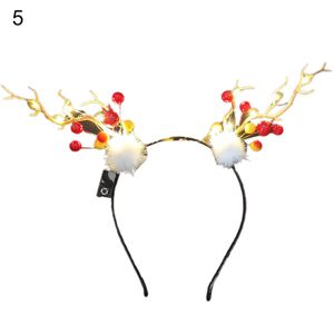 Kirschdekor Leuchtendes Weihnachtsstirnband LED-Geweih Schmetterlinge Dekor Leuchtender Kopfreifen Bankett-Haarschmuck-5