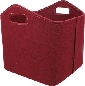Holzkorb / Kaminholzkorb Lienbacher Filzkorb rot 38x35cm