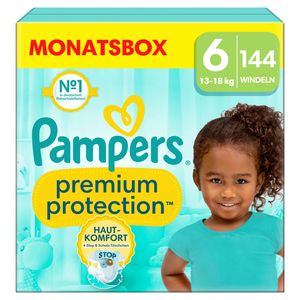 Pampers® Windeln Monatsbox premium protection™ Größe Gr.6 (13+ kg) für Kids und Teens (4-12 Jahre), 144 St.