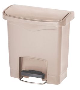 RUBBERMAID Slim Jim® Kunststoff-Tretabfallbehälter mit Pedal an der Breitseite 15 L, Farbe:Beige