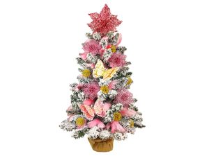 Geschmückter künstlicher Weihnachtsbaum CANDY 60 cm mit LED-BELEUCHTUNG IM TOPF