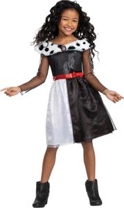 Disney - "Villains" Kostüm für Mädchen SM468 (104) (Schwarz/Weiß/Rot)