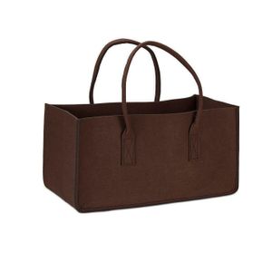 relaxdays Kaminholztasche 27,0 l braun 25,0 x 50,0 x 25,0 cm