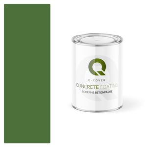 Q-COVER Bodenfarbe Betonfarbe Garagenboden Bodenbeschichtung für Innen- und Außenflächen Kellerfarbe Fußbodenfarbe Grün 0,9L