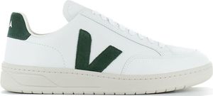 Veja V 12 męskie sznurowane skórzane buty sportowe Biały Zielony - 11 UK - 45 EU - 11.5 US / Biały Zielony