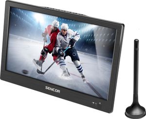 SENCOR SPV 7012T Přenosný LCD televizor, 10,1" přenosný LCD televizor, rozlišení 1 024 x 600 pixelů, vestavěný TV tuner HD DVB-T2 (HEVC)