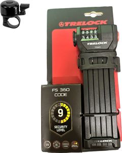 Trelock Faltschloss FS 360 Länge 85 cm Level 9 inkl. Fahrradklingel