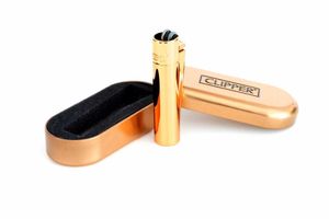 Clipper Metall Feuerzeug: Rose Gold - Glänzend