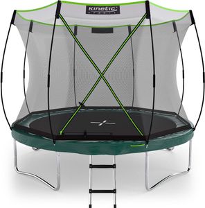 KINETIC SPORTS Federloses Trampolin für Kinder & Erwachsene Ø 305 cm - TÜV Rheinland geprüft, Designed in Germany, Premium Outdoor Gartentrampolin