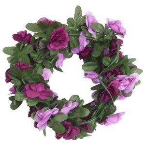 vidaXL Weihnachtskränze 6 Stk. Frühlingsrosen Helllila 250 cm