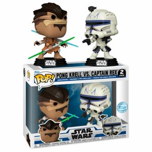 POP Set s 2 figúrkami Star Wars The Clone Wars Duels Pong Krell & Captain Rex Exklusiv