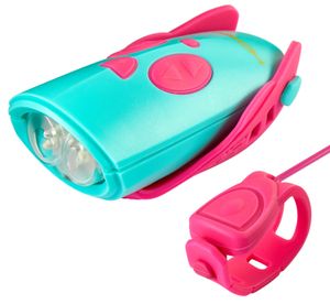 Mini Hornit Fahrradlicht mit Soundeffekten - Rosa/Turquoise