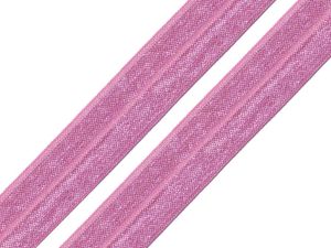 1m Falzgummi 20mm Faltgummi elastisches Einfassband Schrägband Saumband Farbwahl, Farbe:roséviolett