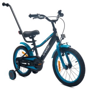 Sun Baby Tracker Bike Kinderfahrrad Jungen Fahrrad Stützräder Schubstange 16 Zoll neon blau
