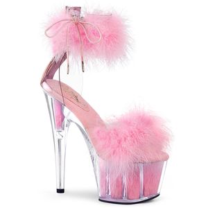 ADORE-724F Damen Sandale von Pleaser, Transparent Rosa , EU 38, US 8