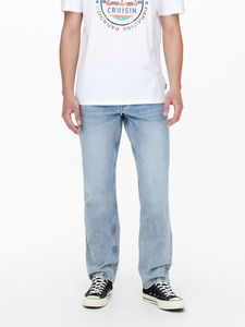 Loose Fit Jeans Straight Leg Denim Pants Stoned Washed Hose ONSEDGE  |