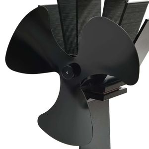 vidaXL Ventilátor na sporák s tepelným pohonem 3 lopatky černý