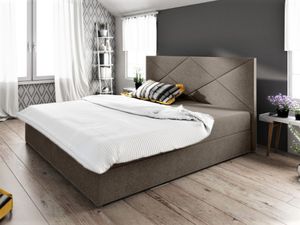 Ehebett mit Stauraum STIG COMFORT 4 – 200x200, hellbraun