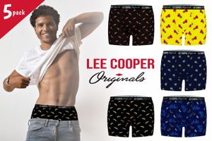 balení 5 pánských boxerek LEE COOPER Underwear Plus Size 38169 - TAXI - XL