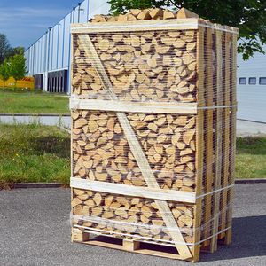 Brennholz Birke | 1,8 Rm | Hartholz | ofenfertig getrocknet & gespalten | 25 cm lang | eine Palette