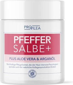 Provilea Pfeffersalbe | Plus Aloe Vera & Arganöl | intensive Feuchtigkeitspflege | 100 ml Inhalt
