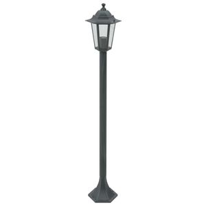 vidaXL Garten-Pollerleuchte 6 Stk. E27 110 cm Aluminium Dunkelgrün