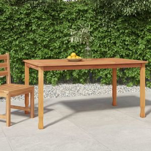 Ankonbej Garten-Esstisch 150x90x75 cm Massivholz Teak