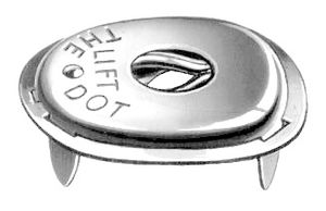 Lift-The-Dot Sockel für Stoffe, 5,6mm, Messing vernickelt