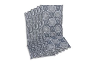 GO-DE Textil, Sesselauflage Hochlehner, 6er Set, Farbe: grau, Maße: 120 cm x 50 cm x 6 cm, Rueckenhoehe: 70 cm