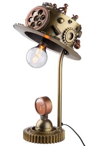 Gilde 68068 Steampunk Lampe Hut ca. 63 cm Dekoration