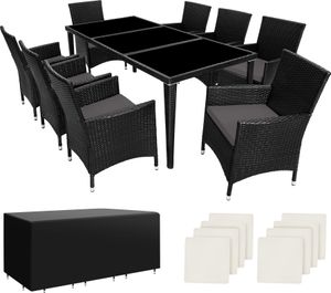 Rattan Sitzgruppe Menorca mit Aluminiumgestell
