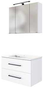 Held Möbel Waschtisch-Set Luzern 80 cm weiß/matt weiß