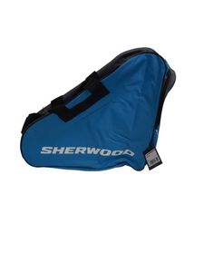 SHER-WOOD Schlittschuh Tragetasche mit Zusatz-Fach und Boden, blau, strapazierfähiges Polyester, bis Größe 47, Tasche für Inline Skates, Skate bag