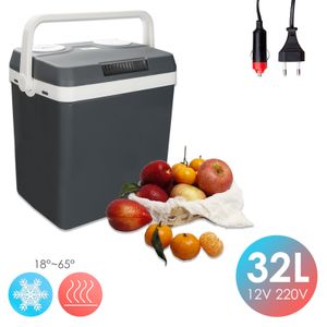 Jopassy Kühlbox Elektrisch 32L Mini-Kühlschrank 230 V und 12 V für KFZ Auto Camping kühlt & wärmt mit ECO-Modus Kühltasche, Isoliertasche, Elektrische Kühlboxen