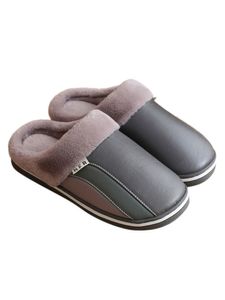 Hausschuhe Damen Herren Geschlechtneatral Schuhe Innenschlupf Auf Winter Warme Geschlossene Töte Mule Slipper,Farbe:Grau,Größe:44-45
