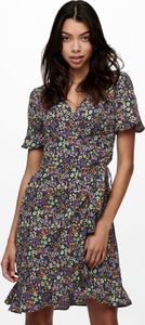 ONLY Blusen Wickelkleid Lockeres Midi Kurzarm Tunika Dress Knielang ONLOLIVIA Größe: 34