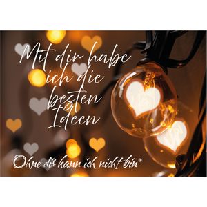 Postkarten mit Spruch für Verliebte Freundschaft Familie Karten Liebe Herzpostkarten