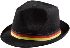 amscan 9900307 Trilby Hut schwarz mit Deutschland Hutband - Fedora