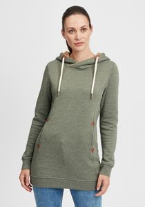 OXMO OXVicky Sweat Pile Hoodie Long Damen Langer Kapuzenpullover Hoodie Pullover Mit Kapuze Und Teddy-Futter