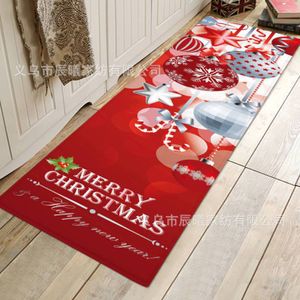 Weihnachtsteppich Rutschfest Weihnachtsdruck Teppich Wohnzimmer Boden Küche Badezimmer Teppich