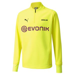 PUMA BVB Borussia Dortmund Fleece-Sweatshirt Kinder safety yellow/puma black 164
