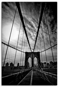 ARTland Leinwandbild New York City Mächtige Brooklyn Bridge Größe: 60x90 cm