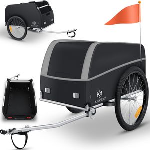 KESSER® Fahrradanhänger Lastenanhänger Transportanhänger Hochdeichsel mit Kupplung, Inkl. Abdeckung Klappfunktion Hochdeichsel Anhänge für Fahrrad Transportbox mit 120 Liter Max. 40 kg KESSER® Fahrradanhänger Lastenanhänger Transportanhänger Hochdeichsel mit Kupplung, Inkl. Abdeckung Klappfunktion Hochdeichsel Anhänge für Fahrrad Transportbox mit 120 Liter Max. 40 kg