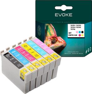 6x inkoustová kazeta pro Epson T0791 + T0792 + T0793 + T0794 + T0795 + T0796 XL ❇️