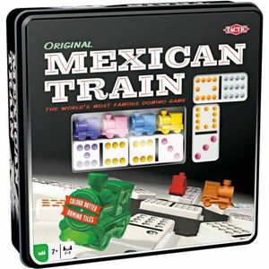 Tactic Domino Spiel Mexican Train Tin Box, Farbe:Multicolor