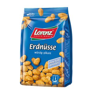 Lorenz Erdnüsse würzig pikant im Geschmack und ohne Fett geröstet 150g