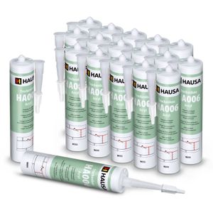 HAUSA Maleracryl HA006 Universal elastische Acryl-Dichtstoff Weiß 18 x 310ml
